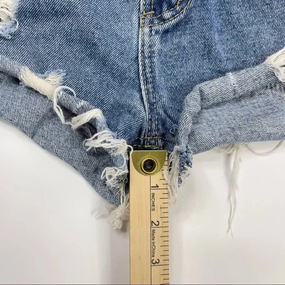 Blanche Denim Distressed Shorts - Picture 7 of 12